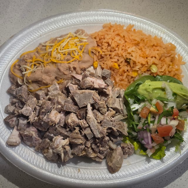 #6 Carnitas Plate.